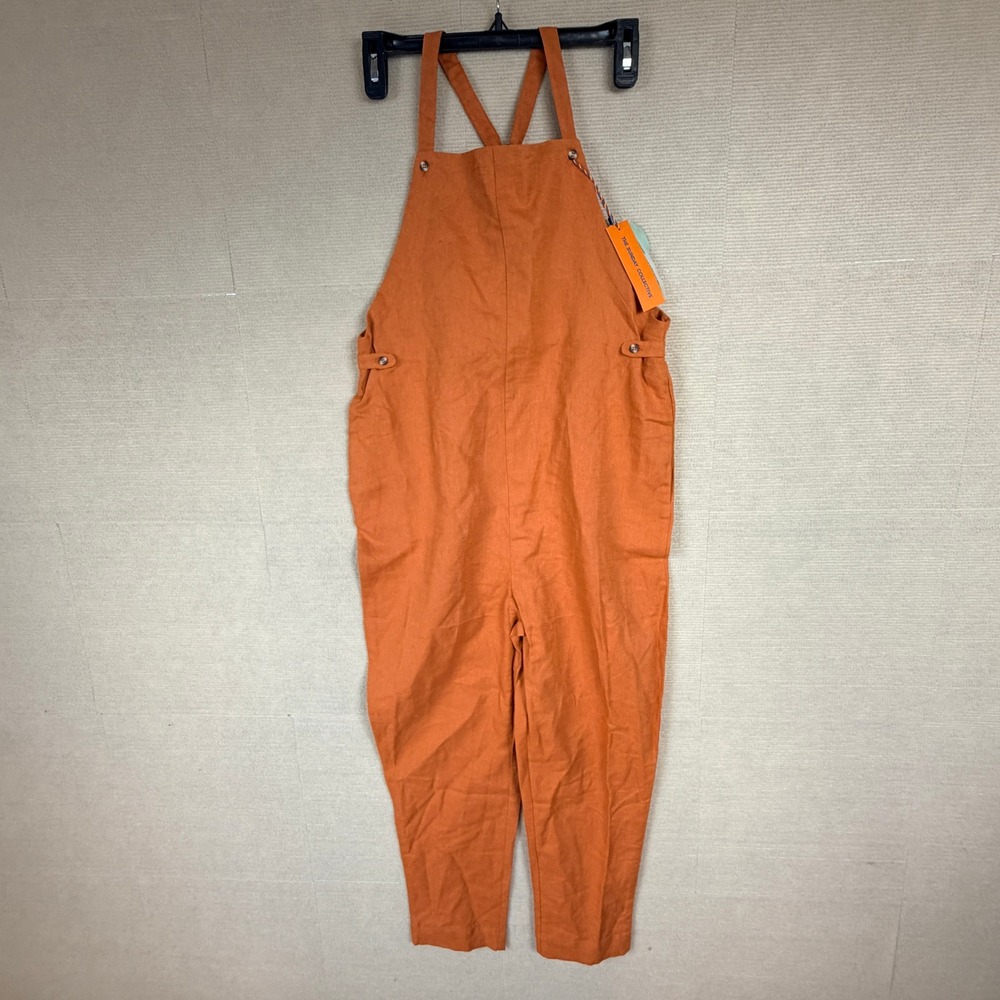 The Sunday Collective Kids Argile Orange Overalls Size 12-13 Years NWT